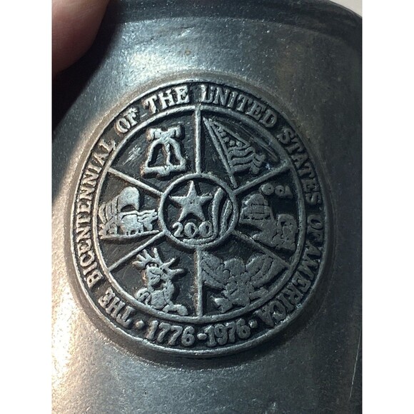 Nice Vintage 1976 Carroll N Abrams LTD Pewter USA Bicentennial Beer Mug Rare - Picture 2 of 7